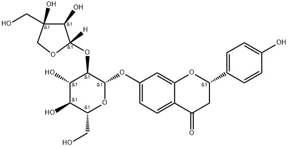 Liquiritigenin-7-O-apiosyl(1-2)-glucoside Struktur