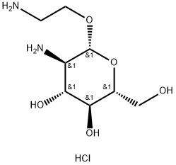 Β-D-GLUCOPYRANOSIDE, 2-AMINOETHYL 2-AMINO-2-DEOXY-, HYDROCHLORIDE (1:1), 1354506-52-7, 结构式