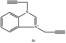 1,3-二(丙-2-炔-1-基)-1H-苯并[D]咪唑-3-溴化铵, 1354573-13-9, 结构式