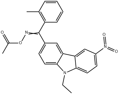 (9-乙基-6-硝基-9H-咔唑-3-基)(2-甲基苯基)-甲酮 -(O-乙酰肟),1354746-27-2,结构式