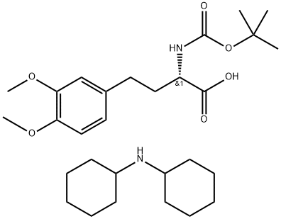 (S)-Boc-2-aMino-4-(3,4-diMethoxyphenyl)-butyric acid dicyclohexylaMMoniuM salt, 1354752-74-1, 结构式