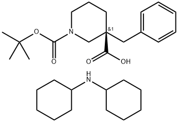 (S)-Boc-3-benzyl-piperidine-3-carboxylic acid.DCHA Structure