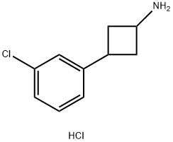 3-(3-chlorophenyl)cyclobutan-1-amine hydrochloride Struktur