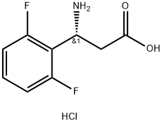 (3R)-3-氨基-3-(2,6-二氟苯基)丙酸盐酸盐, 1354970-44-7, 结构式