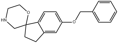 5-(benzyloxy)-2,3-dihydrospiro[indene-1,2'-morpholine Structure