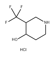 4-Piperidinol, 3-(trifluoromethyl)-, hydrochloride (1:1) 化学構造式