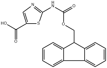 2-((((9H-Fluoren-9-yl)methoxy)carbonyl)amino)thiazole-5-carboxylic acid Struktur