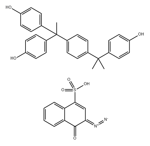 1-Naphthalenesulfonic acid, 3-diazo-3,4-dihydro-4-oxo-, ester with 4,4'-[1-[4-[1-(4-hydroxyphenyl)-1- methylethyl]phenyl]ethylidene]bis[phenol] 结构式