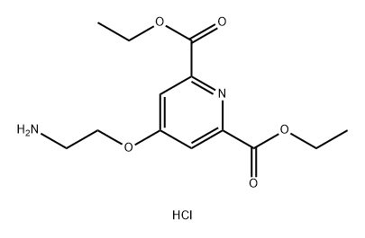 2,6-Pyridinedicarboxylic acid, 4-(2-aminoethoxy)-, 2,6-diethyl ester, hydrochloride (1:1) Structure