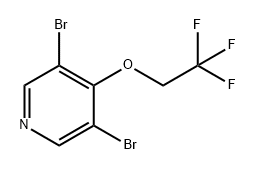 3,5-二溴-4-(2,2,2-三氟乙氧基)吡啶,1357094-90-6,结构式