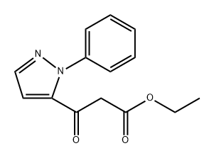 1H-Pyrazole-5-propanoic acid, β-oxo-1-phenyl-, ethyl ester 结构式