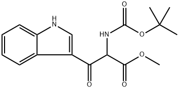 Tryptophan, N-[(1,1-dimethylethoxy)carbonyl]-β-oxo-, methyl ester 化学構造式