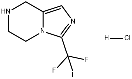Imidazo[1,5-a]pyrazine, 5,6,7,8-tetrahydro-3-(trifluoromethyl)-, hydrochloride (1:1) Structure