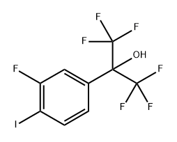 1,1,1,3,3,3-六氟-2-(3-氟-4-碘苯基)丙烷-2-醇, 1358953-45-3, 结构式