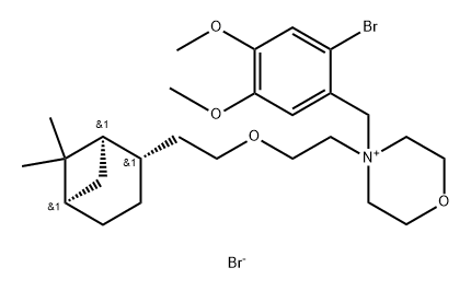 Morpholinium, 4-[(2-bromo-4,5-dimethoxyphenyl)methyl]-4-[2-[2-(6,6-dimethylbicyclo[3.1.1]hept-2-yl)ethoxy]ethyl]-, bromide, (1α,2α,5α)- (9CI) Structure