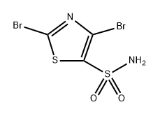 2,4-二溴噻唑-5-磺酰胺 结构式