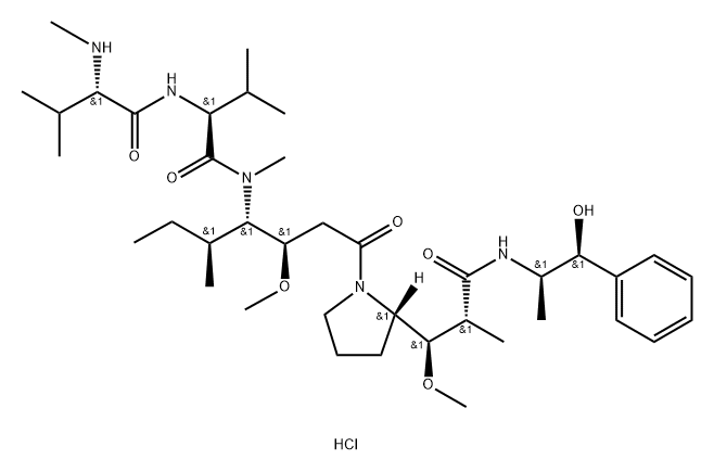 Monomethyl auristatin E (MMAE) hydrochloride,1359995-63-3,结构式