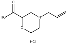 2-Morpholinecarboxylic acid, 4-(2-propen-1-yl)-, hydrochloride,1360437-04-2,结构式