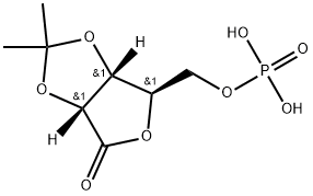 2,3-O-isopropylidene-D-ribono-1,4-lactone 5-(dihydrogen phosphate) Structure