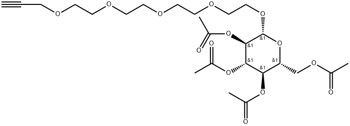 丙炔-五聚乙二醇-四-AC-Β-D-葡萄糖 结构式