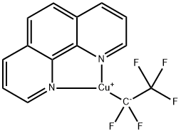 (1,1,2,2,2-五氟乙基)(1,10-菲咯啉-ΚN1,ΚN10)铜,1360806-59-2,结构式