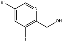 5-溴-3-碘-2-吡啶甲醇 结构式