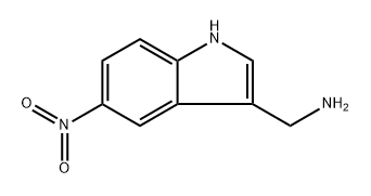 (5-nitro-1H-indol-3-yl)methanamine 结构式