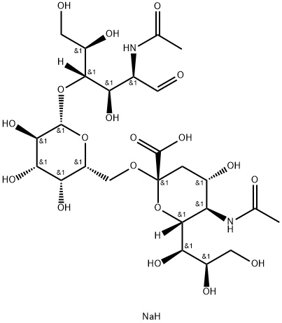 6'-N-acetylneuraminyl-N-acetyllactosamine, sodium Struktur