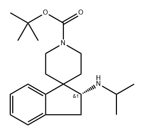 tert-butyl (R)-2-(isopropylamino)-2,3-dihydrospiro[indene-1,4'-piperidine]-1'-carboxylate Struktur