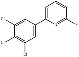 2-Fluoro-6-(3,4,5-trichlorophenyl)pyridine Structure