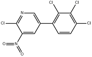 2-chloro-3-nitro-5-(2,3,4-trichlorophenyl)pyridine Structure