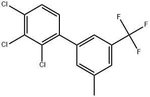 2,3,4-Trichloro-3'-methyl-5'-(trifluoromethyl)-1,1'-biphenyl Structure