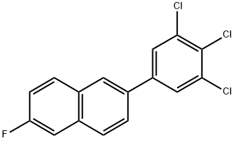 2-Fluoro-6-(3,4,5-trichlorophenyl)naphthalene Structure