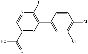 5-(3,4-Dichlorophenyl)-6-fluoro-3-pyridinecarboxylic acid Structure