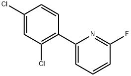 2-(2,4-Dichlorophenyl)-6-fluoropyridine 化学構造式