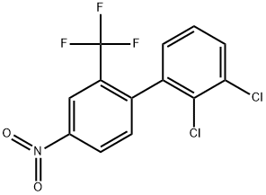2,3-Dichloro-4'-nitro-2'-trifluoromethyl-biphenyl 化学構造式