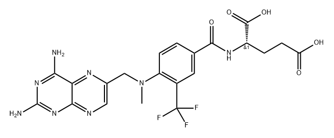 L-Glutamic acid, N-[4-[[(2,4-diamino-6-pteridinyl)methyl]methylamino]-3-(trifluoromethyl)benzoyl]- Structure