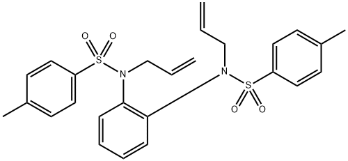 N,N'-二烯丙基-N,N'-邻亚苯基双对甲苯磺酰胺,136269-09-5,结构式