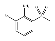 2-溴-6-(甲磺酰基)苯胺 结构式