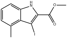 methyl 3-iodo-4-methyl-1H-indole-2-carboxylate Struktur