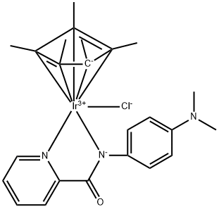 Chloro[N-[4-(dimethylamino)phenyl]-2-pyridinecarboxamidato](pentamethylcyclopentadienyl)iridium(III) Structure