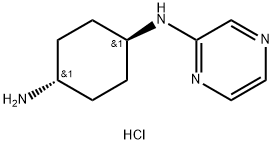 (1R*,4R*)-1-N-(Pyrazin-2-yl)cyclohexane-1,4-diamine dihydrochloride Structure