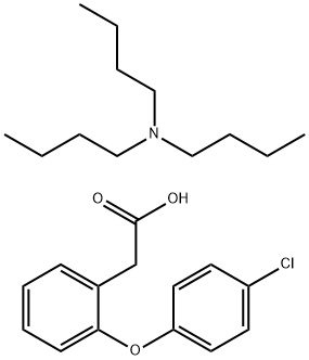 Benzeneacetic acid, 2-(4-chlorophenoxy)-, compd. with N,N-dibutyl-1-butanamine (1:1) Structure