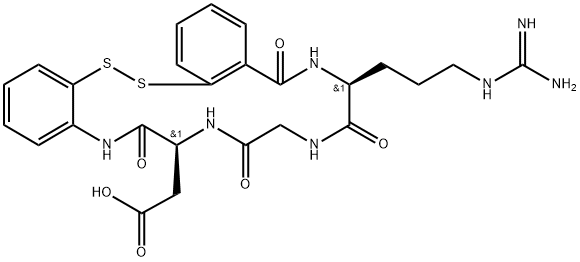 cyclo-(S,S)-2-mercaptobenzoate-arginyl-glycyl-aspartyl-2-mercaptoanilide,136620-01-4,结构式