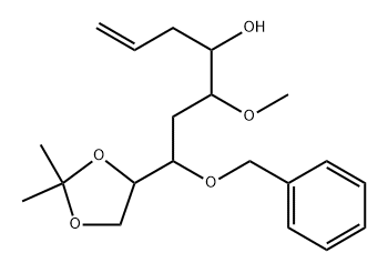 D-altro-Non-1-enitol, 1,2,3,6-tetradeoxy-5-O-methyl-8,9-O-(1-methylethylidene)-7-O-(phenylmethyl)- Structure