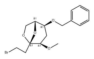 .beta.-D-ribo-3-Octulopyranose, 3,8-anhydro-1-bromo-1,2,5-trideoxy-4-O-methyl-6-O-(phenylmethyl)-,136760-11-7,结构式