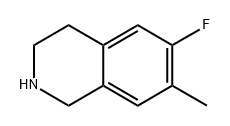 6-fluoro-7-methyl-1,2,3,4-tetrahydroisoquinoline,1368965-86-9,结构式