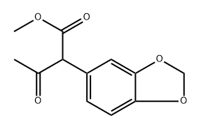 1,3-Benzodioxole-5-acetic acid, α-acetyl-, methyl ester Struktur