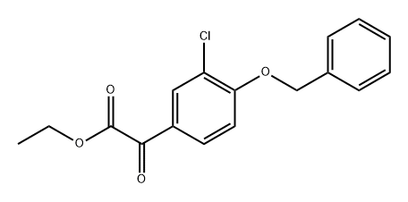 ethyl 2-(4-(benzyloxy)-3-chlorophenyl)-2-oxoacetate 化学構造式