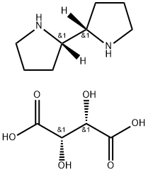 (S,S)-2,2'-ビピロリジン D-酒石酸塩 三水和物 化学構造式